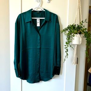 Long satin boyfriend shirt